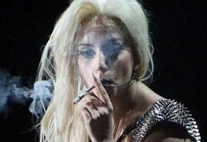 Lady Gaga smokes marijuana on the stage! 